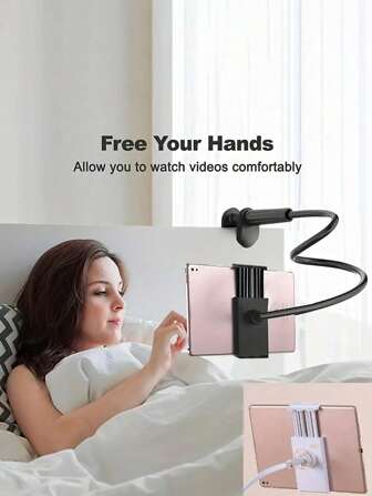 Mobile Phone Tablet Stand - Lazy Stand Bedside Clip - Universal Mobile Phone Tablet Support - Fixed Clip Long Flexible 360 Clip Shapeable Universal Desktop Tablet Lazy Cell Phone Holder