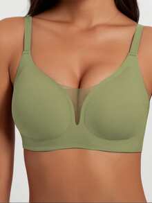 3pcs Wireless Soft Cup Seamless Lightly Padded Bras For Women, Backless Invisible Undergarment Bras, Lightweight For Summer - Multicolor - View 5