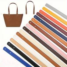 2pcs 17.7x0.7 Inch Adjustable PU Leather Strap Handles - For Handbag, Crossbody Bag, And Belt Replacement Accessory, 12 Colors (Green, Coffee, Beige, Blue, Brown, Black, Yellow, Light Pink, White, Red, Light Gray, Pink) - DIY Wallet Making & Strap Replacement, DIY Wallet Crafting Supplies, Great Gift Option - Multicolor - View 4