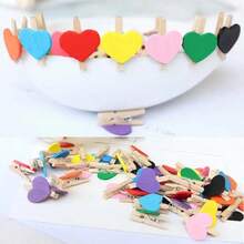 50pcs Mini Clips, Mini Wooden Clips For Clothes, Decorative Photo Clips, Wood Clips For Notes, Suitable For Christmas, Birthday Gift - Multicolor - View 3