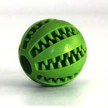 1PC Dog Chew Ball Toy | Natural Rubber Teeth Cleaning Interactive Chew Toy With Snack Pocket | Before-After Whitening Pet Dental Toy For Outdoor Training Reward (Christmas/Birthday Gift)