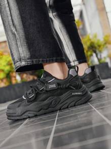 Zapatillas casuales de verano para hombres, diseño especial, de suela gruesa, transpirables, versátiles, con diseño atlético y deportivo, suela gruesa, aumentan la altura, duraderas, livianas, estilo retro robusto, para gimnasio