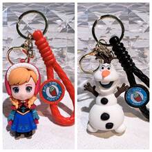 1pc  Frozen Keychain Aishana Anime Christopher Olaf Keychain Collection Car Keychain - Multicolor - View 18
