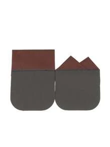 2 piezas de pañuelos de poliéster de unicolor portátiles para hombres, accesorio de moda de lujo de alta gama para bodas, negocios y uso casual