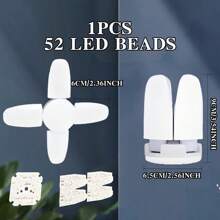 1 lampadina LED E27 da 28W con ventola e timer, plafoniera pieghevole con 40 o 52 perline, design stampato in 3D, per uso interno, cablata, senza batterie, plafoniera moderna con struttura per illuminazione interna, lampadina LED