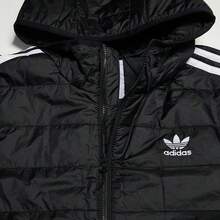Adidas Abrigo acolchado de media longitud para hombre con diseño de trébol de tres hojas, HM2461 - Negro - Ver 2