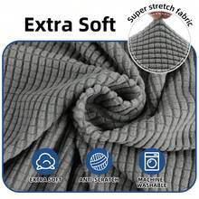 Ystyle Funda de sofá de 1, 2, 3 o 4 plazas con reposabrazos, elástica y antideslizante, moderna para perros y mascotas, transpirable y con base elástica. - Gris Claro - Ver 4