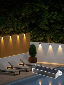 4pcs Mini Solar Wall Lights, 1 LED/2 LED/3 LED/4 LED, 1000 Lumens High Brightness, Solar Power Sensor, Auto On From Dusk To Dawn