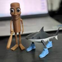 1pc/3D Shark Figurines Tungtungsahur Characters Desktop Decoration - Multicolor - View 3