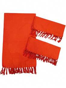3 Piece Loom Runner Set 100% Cotton Promotion - Orange - View 2