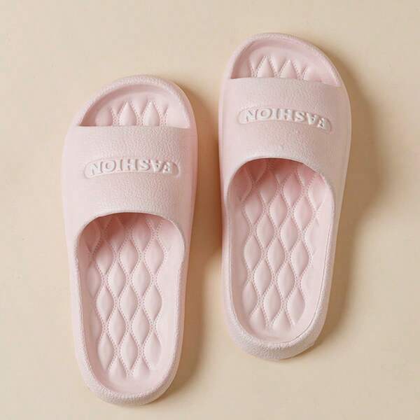 Sandalias de una sola pieza de EVA, cómodas chanclas de verano para pareja, diapositivas de plástico con suela gruesa para usar en interiores, casa y baño