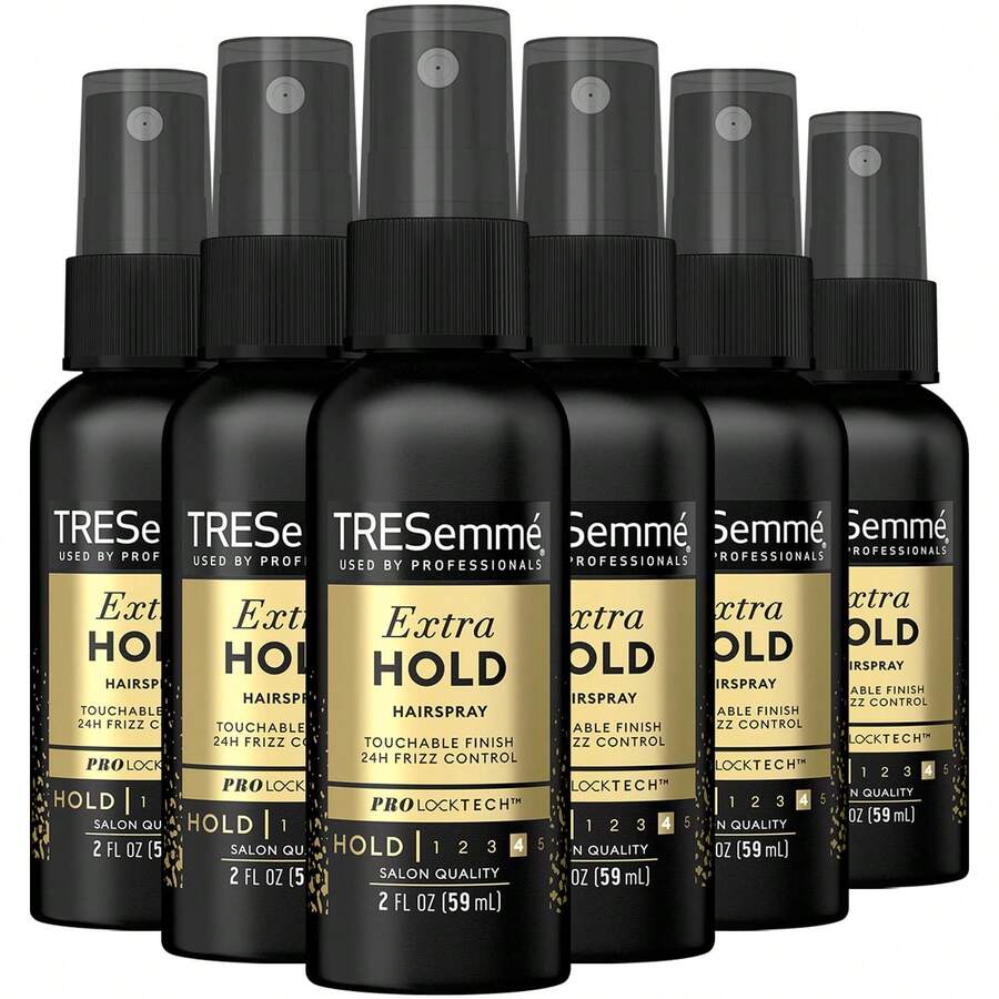 TRESemme Hairspray, Travel-Size, Extra Hold, Non-Aerosol Value Pack - 24-Hour Frizz Control Hair Care, Anti-Humidity Spray For Hair, Styling Products, Moisturizing Hair Spray, 2 Oz (Pack Of 6) - White - View 1
