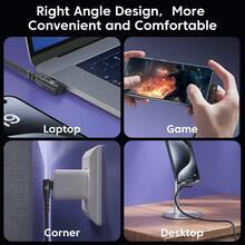 [100W 快速充电线] 100W Type-C 转 Type-C 快速充电线，90° 度弯头兼容 15 Pro Pro Max Plus iPad Pro Air5 Sam.Sung Xiao.Mi Redmi OnePlus Vivo OPPO 3.3 英尺 6.6 英尺 10 英尺兼容 16、16 Pro Max、15、15 Plus、15 Pro、15 Pro Max，兼容 Redmi，兼容 OnePlus Type C，充电器