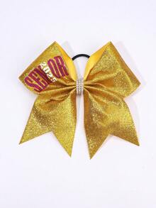 1pc Girls Custom Large Cheer Hair Bows Glitter Ponytail Holder Elastic Band Customized Name For Cheerleading Teen Girls College Sports Multi-Colored - Cheer Bow - View 11