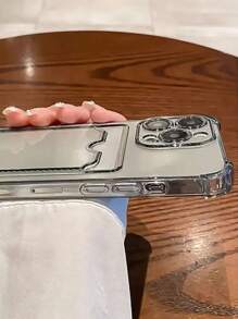 1 pieza Funda con ranura para tarjeta transparente Estuche protector a prueba de golpes de silicona para 16 15 14 Plus 13 11 12 16 Pro Max