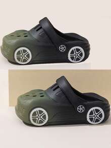 2025 New Style Boys Car Design Casual Sandals, Breathable Anti-Slip Indoor Outdoor Beach Slippers, Made Of EVA - Black - View 3