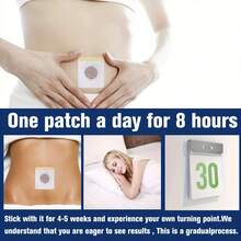 30/60pcs Navel Stickers - Adhesive Base, Applicable To Abdomen, Arms And Thighs - No Battery Required, Portable Patch - Convenient To Carry, Easy To Use, Non-Electric Solution - White - View 8