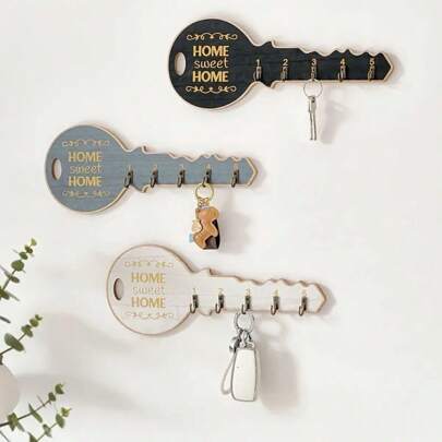 1 Stück schlüsselförmiger dekorativer Wandhaken, für Zimmer, Eingangsbereich, Haustür, Wohnzimmer Dekoration