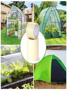 1 rolka taśmy naprawczej do szklarni, taśma uszczelniająca do okien, wiatroszczelna taśma naprawcza. Taśma naprawcza odporna na promieniowanie UV, wiatroszczelna, odporna na plamy, wodoodporna, przezroczysta taśma PE, odpowiednia do naprawy szklarni, łączenia, uszczelniania, gładkiej powierzchni, do użytku na zewnątrz, do pakowania, do domu, użytku komercyjnego, do użytku przemysłowego, konieczna naprawa odporna na wilgoć, zestaw zimowych uszczelek okiennych.