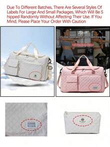 3 Pcs/Set Multifunctional Travel Bag Set, Comprising Fitness, Overnight And Commuting Bags, Equipped With Shoe Bag And Toiletries Bag, Suitable For People In Travel, Business Trips And Vacations, Large Capacity And Lightweight, Solid Color And Fashionable Design, Perfect As A Gift For Outdoor Enthusiasts And Students Returning To School - Multicolor - View 12