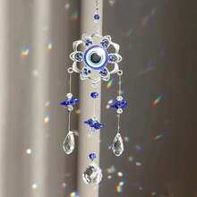 Atrapasueños colgante de cristal para el hogar, carillón de viento, decoración de ventana colgante, mal de ojo, Luna, árbol de la vida, 1 unidad - 3551 B - Ver 5