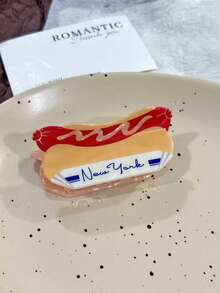 1pc Hot Dog, Burger & Chili Sauce Shaped Hair Clip, Unique Design Suitable For Bun Hairstyle Decoration, Holiday Gift Hair Claws Claw Clips Hair Clips Hair Jaw Clip Hair Clamps Hair Clutch Hair Catcher Clip Fall Winter Hair Accessories For Women For Vacation Outfits Woman - Multicolor - View 15