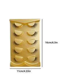 Ouye3 5pairs Of Natural Heye False Eyelashes, 2.2mm Length, Natural Cat Eye Eyelash Makeup Tool Extended Fluffy Faux Mink Eye Eyelashes Transparent Strip Natural Long Cat Eye Eyelashes 3D Fluffy False Eyelashes Mini Cute Ultra Short Half Eye Eyelashes, Suitable For Role-Playing, European And American Style Extended False Eyelashes - Cat Eye Lashes - View 2