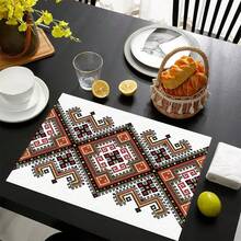 1/4/6/8/12 piezas, manteles de lino impresos lavables, almohadillas protectoras para mesa para interiores y exteriores, adecuadas para fiestas, fiestas y mesas de cocina