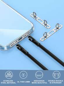 1 Pc Ultra-Thin Metal Anti-Lost Back Clip With Dual Hooks, Stainless Steel Side Clip