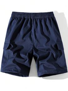 1 paquet Short cargo léger de 5 pouces pour hommes - Taille à cordon de serrage, short d'été respirant casual, de plein air, de gym, athlétique avec poches en biais