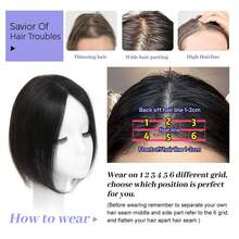Human Hair Toppers For Women Real Human Hair Mono Top Hair Pieces For Thinning Hair Upgrade 8*12 Cm Top Silk Lace Base Clip In Extensions - SNatural - View 9