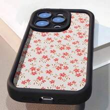 1 pieza Funda de teléfono con estampado floral con cortes precisos para proteger la cámara, diseño resistente a los golpes compatible con IphoneX XS/ 11 Pro Max/12 Pro Max/13 Pro Max/14 Pro Max/15 Pro Max/16 Plus/16 Pro Max