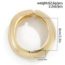 1pc Fashion Minimalist Vintage Chunky Jewelry Glossy Geometric Water Drop Expandable Spring Bangle Bracelet, Suitable For Women's Evening Party, Daily Wear, Perfect Holiday Gift
