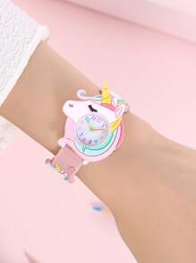 New Arrival Children Star Unicorn Student Silicone Cartoon Watch