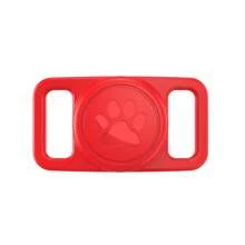 Cute Cat Paw Pattern Pet Apple AirTag Protective Case With Cover, Apple GPS Locator Pet Collar Silicone Tag Protector Shell