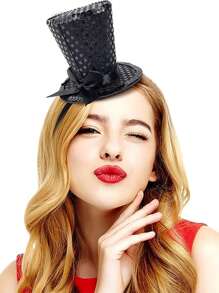 1 Stück Mini-Zylinder Haarband mit Pailletten, Teepartei Kopfputz, Fascinator, 1920er Jahre Gatsby Party Kostüm Accessoire für Frauen, Damen, Mädchen, Winzige Hüte, Mini Kappe, Derby Hut