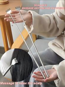 Portable Stainless Steel Back Scratcher And Massager Tool Set For Home Use