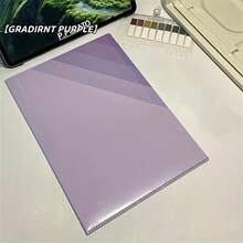 L-Shaped Large Capacity 5-Section Folders, Gradient Green, Purple, Blue - Acrylic Nitrile Styrene Plastic, Great For Storing Test Papers And Student Documents, Test Paper Organizer | L-Shaped Design | Thick Plastic Construction, Back To School, School Supplies - Multicolor - View 13