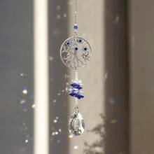 Atrapasueños colgante de cristal para el hogar, carillón de viento, decoración de ventana colgante, mal de ojo, Luna, árbol de la vida, 1 unidad - 3551 B - Ver 3