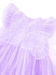 Young Girls (Small) Summer Butterfly Print Dress