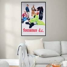 1 幅 Fontaines D.C. 浪漫海报帆布画现代家居客厅卧室工作室装饰墙面艺术装饰礼物可选画框 - 彩色 - 查看 20