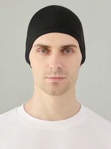 1 pièce Casquette de cyclisme pour hommes, protection contre le vent et le soleil d'été, casquette de sport en couleur unie douce pour vélos, motos et casques extérieurs, casquette de cyclisme respirante d'été pour hommes, couvre-tête solaire