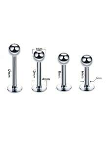 10pcs 16G Stainless Steel Labret Lip Piercing Stud Bar Ball Ear Helix Cartilage Earrings Ombligo Ear Tragus Piercing Body Jewelry