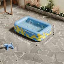 1pc Inflatable Swimming Pool, Outdoor Backyard Pool, Indoor Bathtub, Pink Or Blue Color Optional (Only The Swimming Pool Is Included, No Other Accessories Are Included, The Slide Needs To Be Purchased Separately), Beach Essentials, Beach Accessories, Pool Float