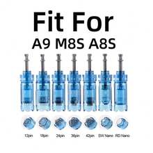 WanTogo 50pcs Dermapen M8S Derma Pen Cartridge - Xanh đậm - Xem 10