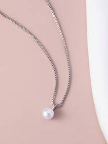 1 Stück elegante Perlenkette, elegante silberne Kette für den täglichen Gebrauch und besondere Anlässe, perfektes Feriengeschenk für Frauen, schicker und sexy Stil Schmuck