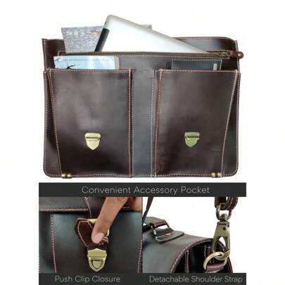 Leather Messenger Bag Men 16 Laptop Office Business Briefcase Leather Computer Work Bag Shoulder Satchel By Rustic Town