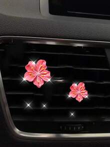 Set de 2, 4 o 6 ambientadores de coche con diseño de Sakura, clips decorativos aromáticos para el conducto del aire acondicionado del coche - Multicolor - Ver 6