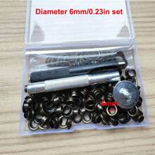 100 zestawów 6/8/10mm przelotka metalowa mix z wzorem przelotka narzędzia zestawy okrągłych pierścieni do majsterkowania skórzanego rzemiosła naprawa obuwia torba odzież pasek kapelusz akcesoria