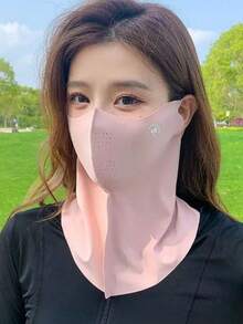 1pc Summer Cute Sunscreen Windproof, Breathable And Sunproof Ice Silk Face Mask. This Is A Brand-New Ice Silk Face Mask That Won't Leave Any Marks On The Face. It Is A Thin Three-Dimensional Eye Protection Mask And A Three-Dimensional Protective UV Face Mask, And Is Very Suitable For Women To Use. - Multicolor - View 9